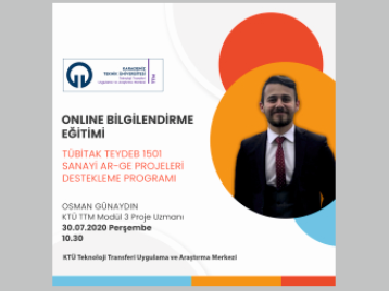 TÜBİTAK TEYDEB 1501 Sanayi Ar-Ge Projeleri Destekleme Programı Bilgilendirme Etkinliği