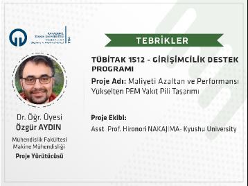 Akademisyenimiz TÜBİTAK 1512 Programı Kapsamında Destek Almaya Hak Kazandı