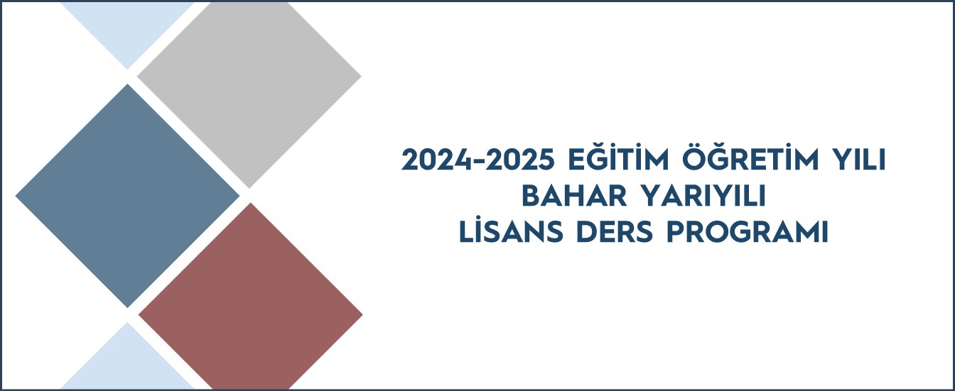 24-25 Lisans Bahar dönemi ders prog