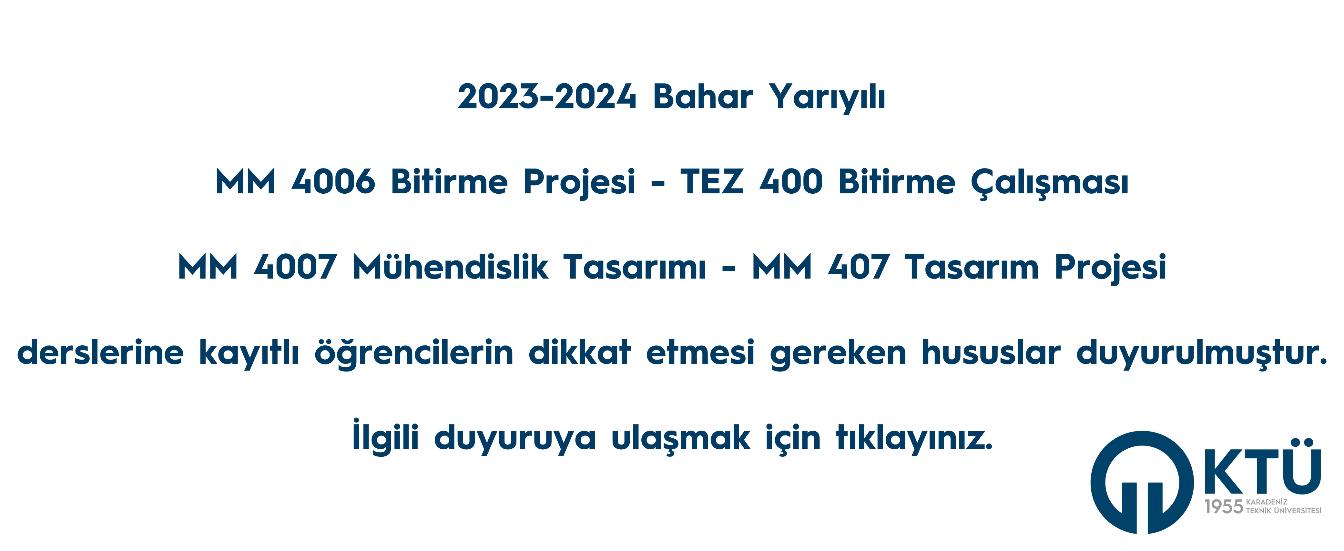 2023-2024 MM4006 MM4007 duyurusu