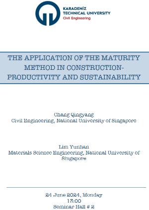 THE APPLICATION OF THE MATURITY METHOD IN CONSTRUCTIONPRODUCTIVITY AND SUSTAINABILITY