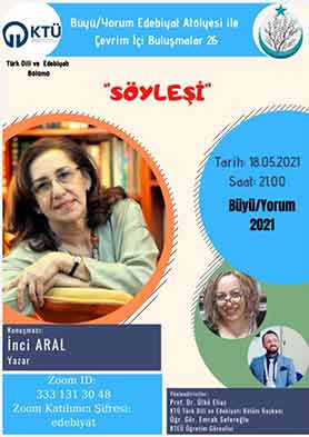 Büyü/Yorum Edebiyat Atölyesi ile Çevrim İçi Buluşmalar 26