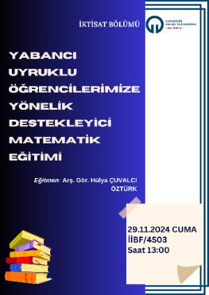 Yabancı Uyruklu Öğrencilerimize Yönelik Destekleyici Matematik Eğitimi