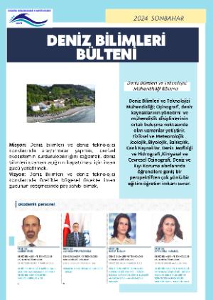 2024 Sonbahar dönemi Deniz Bilimleri bülteni yayınlanmıştır