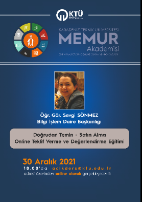 Doğrudan Temin-Satın Alma Online Teklif Verme ve Değerlendirme Eğitimi