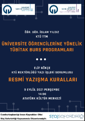 Tübitak Burs Programları ve Resmi Yazışma Kuralları 