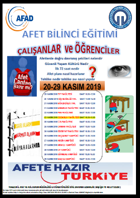 Fakültemizde Afet Bilinci Eğitimi Verildi  