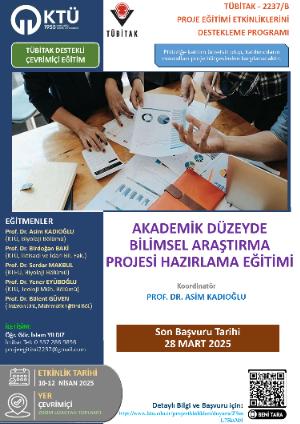 Akademik Düzeyde Bilimsel Araştırma Projesi Hazırlama Eğitimi