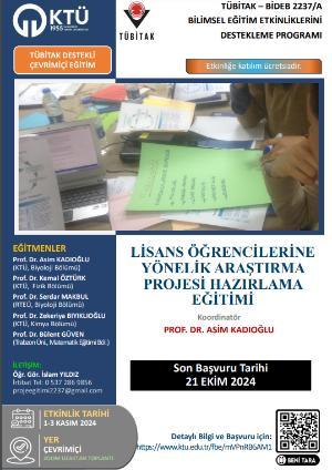 Lisans Öğrencilerine Yönelik Araştırma Projesi Hazırlama Eğitimi