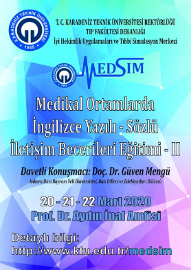 Medikal Ortamlarda İngilizce Yazılı-Sözlü İletişim Becerileri Eğitimi-Ii