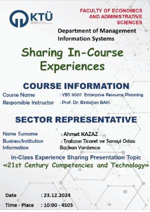 Sharing In-Course Experiences