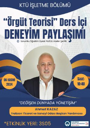 Örgüt Teorisi Ders İçi Deneyim Paylaşımı