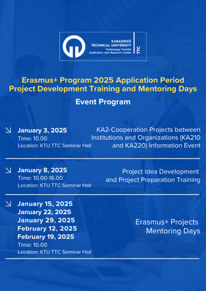 Erasmus+ Program 2025 Application Period Project Development Training and Mentoring Days