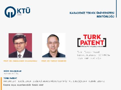 Akademisyenlerimizin Ulusal Faydalı Model Başvurusu Tescillenmiştir