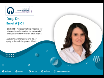 Doç.Dr. Emel AŞICI COST Programına Çalışma Grubu Üyesi (WG) Olarak Atandı !