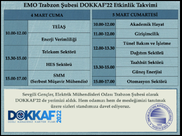 DOKKAF 2022'de EMO Trabzon Şube Etkinlikleri