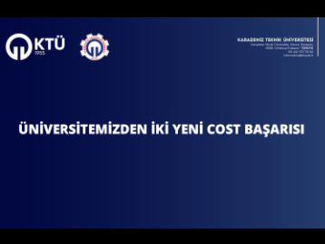 Üniversitemizden İki Yeni COST Başarısı!
