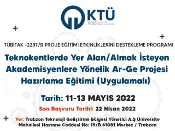 Teknokentlerde Yer Alan/Almak İsteyen Akademisyenlere Yönelik Ar-Ge Projesi Hazırlama Eğitimi Düzenlenecektir 