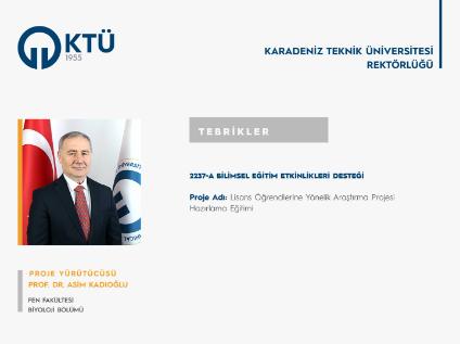 TUBITAK 2237/A Project Support to Prof. Dr. Asim KADIOĞLU