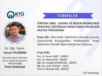 Akademisyenimize TÜBİTAK 3005 Proje Desteği