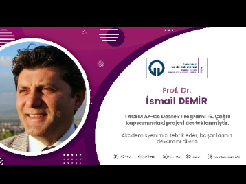 Akademisyenimize TAGEM Ar-Ge Destek Programı Proje Desteği