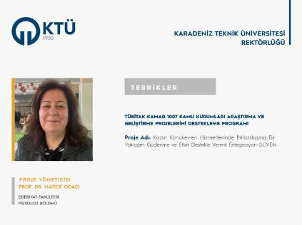 Prof. Dr. Hatice ODACI'ya TÜBİTAK 1007 Proje Desteği