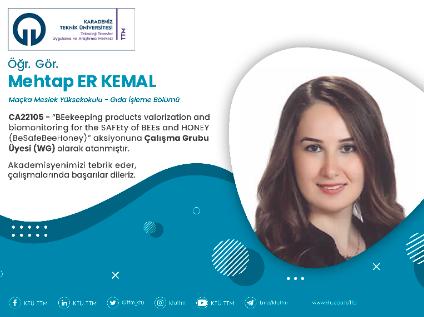 Öğr. Gör. Mehtap ER KEMAL COST Programına Çalışma Grubu Üyesi (WG) Olarak Atandı