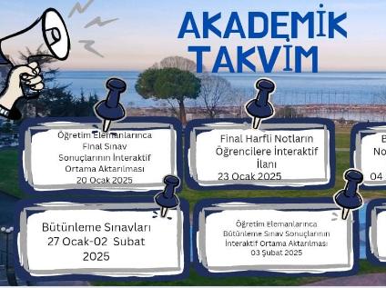 2024-2025 Güz Dönemi Akademik Takvimde Yaklaşan Önemli Günler