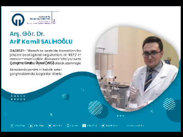 Arş. Gör. Dr. Arif Kamil SALİHOĞLU COST Programına Çalışma Grubu Üyesi (WG) Olarak Atandı