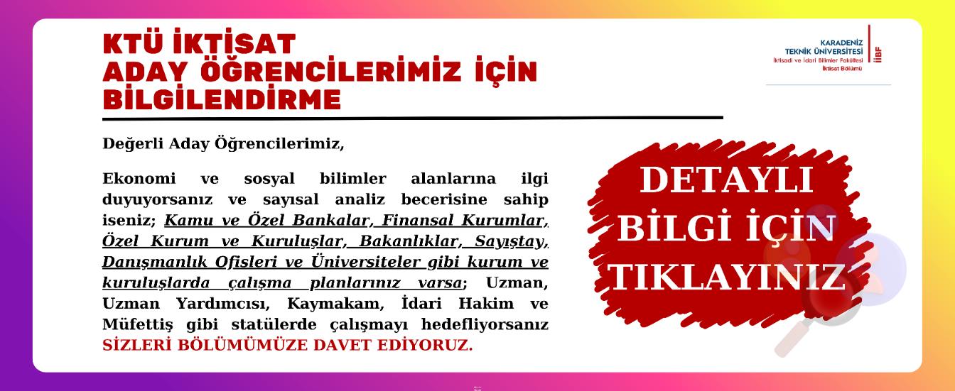 Aday Öğrencilerimiz için Bilgilendirme