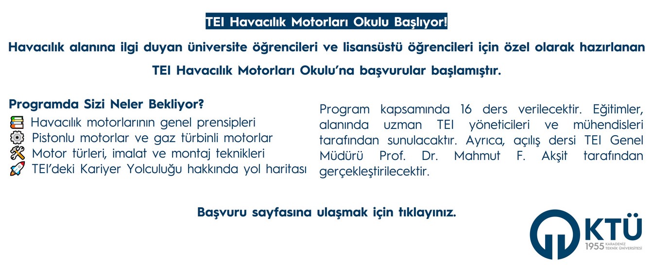 2025 TEI Havacılık Motorları Okulu Başlıyor!