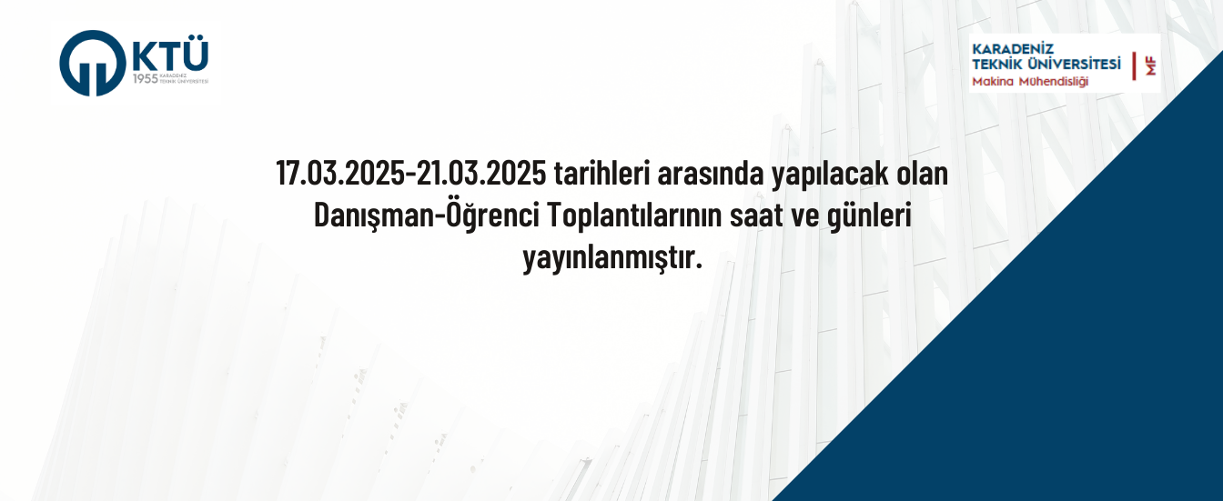 Danışman-Öğrenci Toplantıları