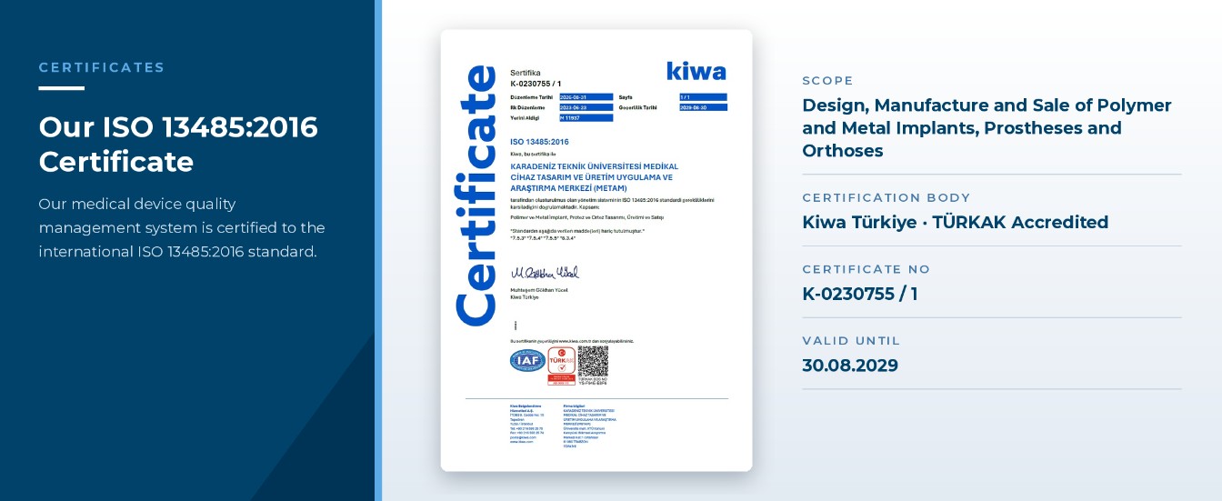 Our ISO 13485:2016 Certificate