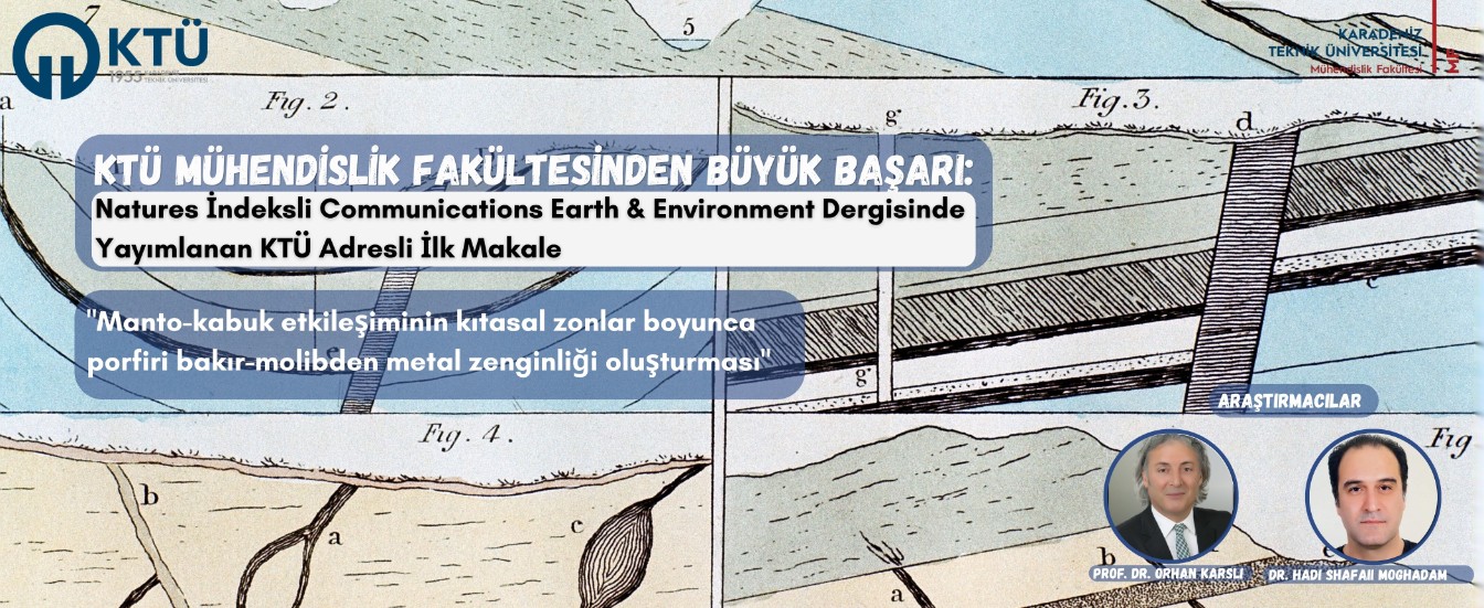 Natures İndeksli Communications Earth & Environment dergisinde Yayımlanan KTÜ Adresli İlk Makale