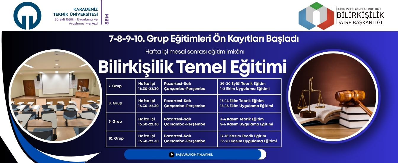 Bilirkişilik Temel Eğitimi Ön Kayıt