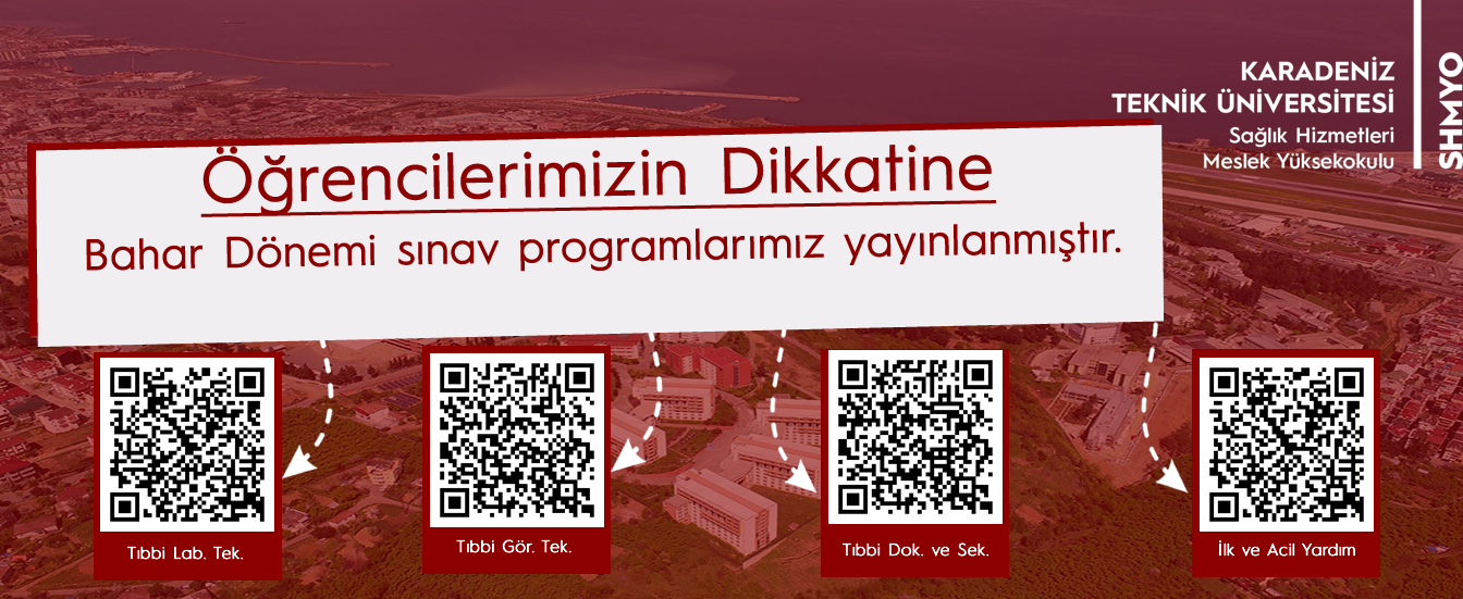 Bahar Dönemi Sınav Programları