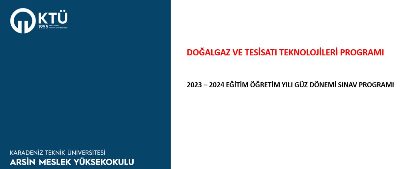 2023-2024 GÜZ SINAV PROGRAMI