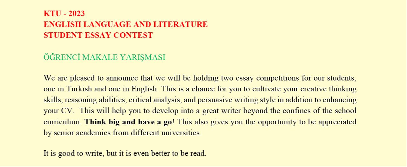 student essay contest 2023