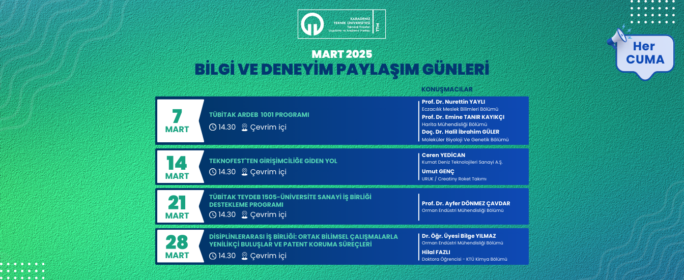 Bilgi ve Deneyim Paylaşım Günleri - Mart Ayı