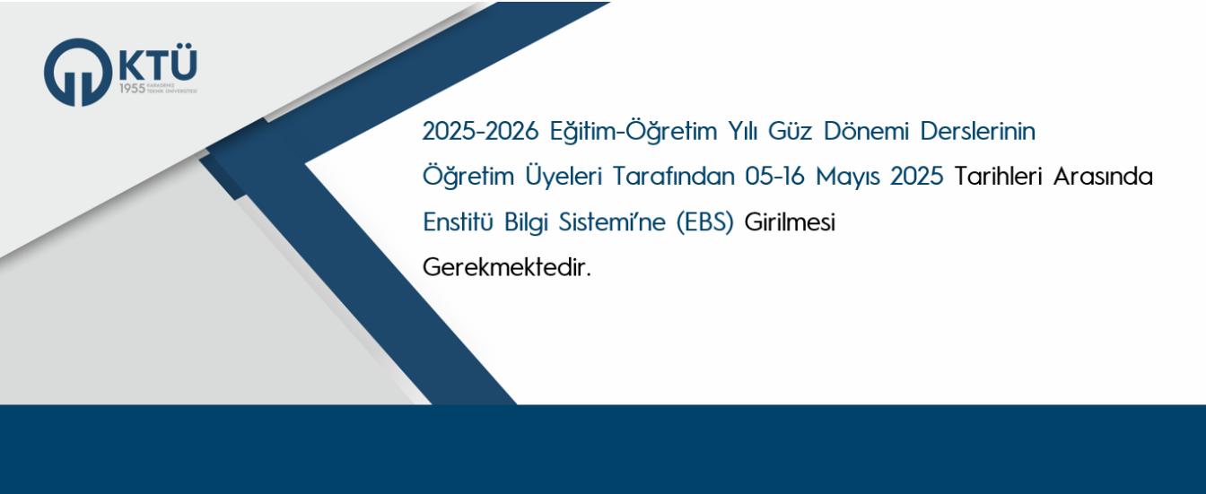 2025 Eğitim Öğretim Yılı Bahar Yarıyılı Dersler BYS ye Girilmesi